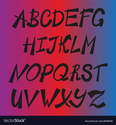Handwriting Stylish Alphabet Royalty Free Vector Image