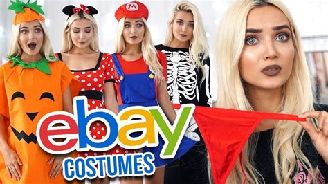 Trying On Ebay Halloween Costumes Under £10 🎃 Youtube