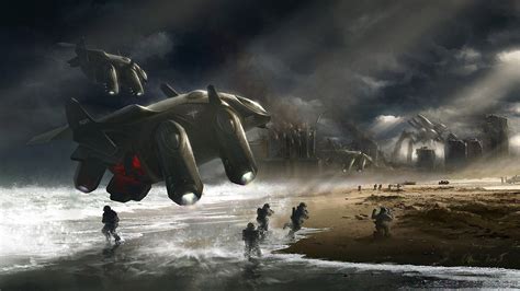 Sci Fi Battle Fighting War Art Artwork Warrior Futuristic