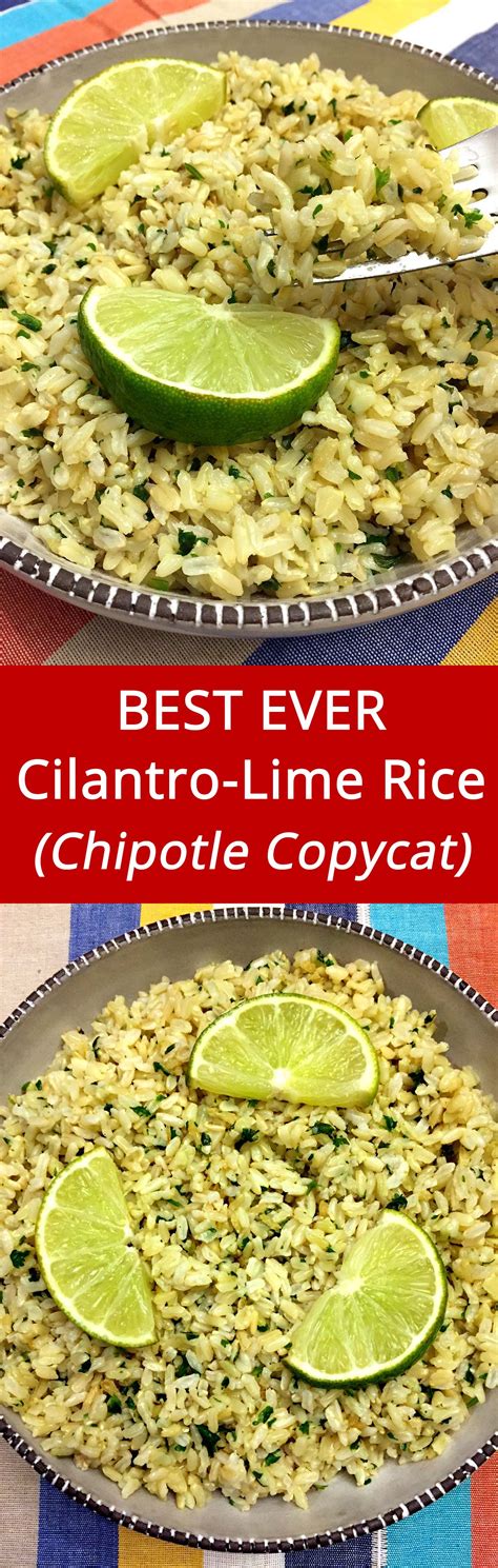 This rice recipe is so easy to make. Chipotle Cilantro Lime Rice (White Or Brown) Copycat Recipe - Melanie Cooks