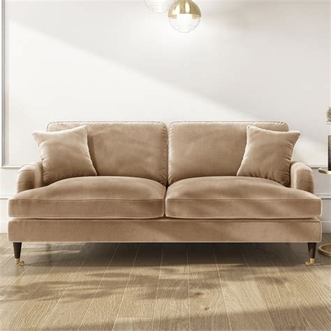 Beige Velvet Sofa Living Room Ubicaciondepersonascdmxgobmx