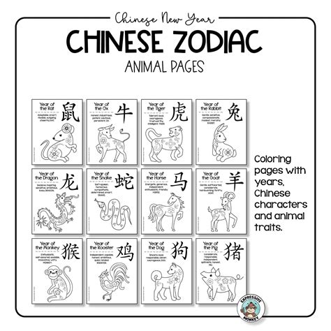 Chinese Zodiac Coloring Pages Home Design Ideas