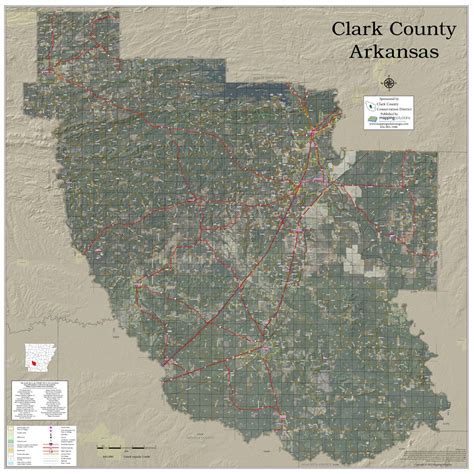 Clark County Arkansas 2022 Aerial Wall Map Mapping Solutions