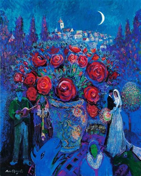 Marc Chagall Wedding Flowers 1975 1976 Arsmundi Chagall