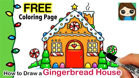 How To Draw A Gingerbread House Christmas Series 8 Youtube