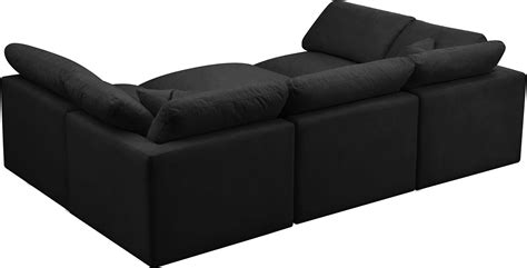 Buy Soflex Cloud Black Modular Sectional Sofa In Black Fabric Online