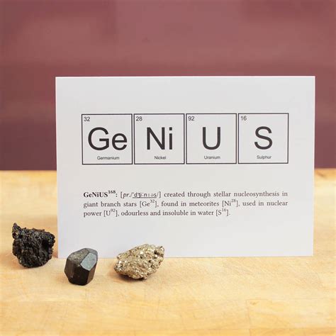 Nerd Or Genius Funny Periodic Table Cards By Newton And The Apple