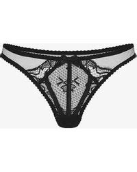 Agent Provocateur Lorna Low Rise Lace Briefs X In Gray Lyst