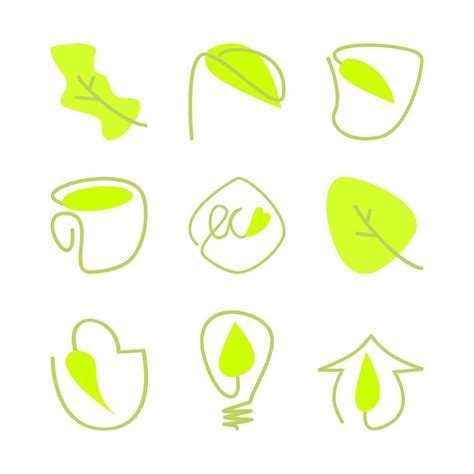 Abstract Eco Friendly Icons 1233327 Vector Art At Vecteezy