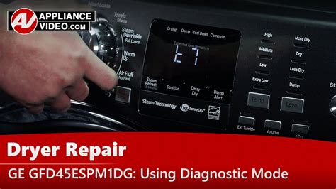 The full set of them is available only in the service (test or diagnostic) mode, launched by a particular. GE GFD45ESPM1DG Dryer - Diagnostic Mode | Appliance Video