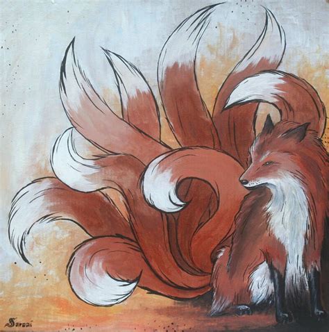 Nine Tailed Fox By Saraais Fox Art Fox Spirit Kitsune