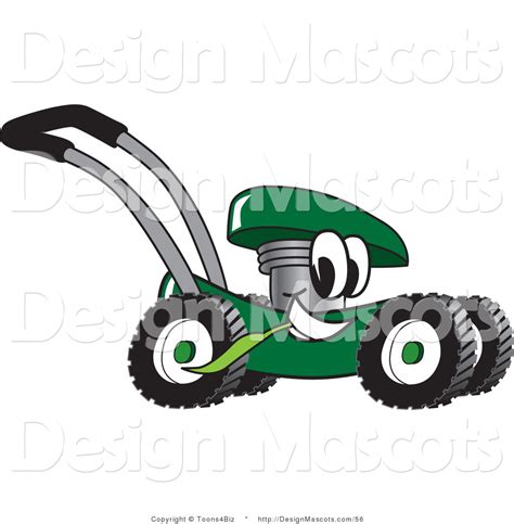 Clipart Of A Green Lawn Mower Royalty Free By Toons4biz 56
