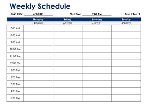 How To Create A Customizable Week Schedule Template Blog