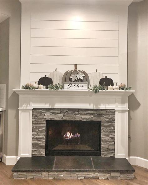 10 Fireplace With Stone And Shiplap