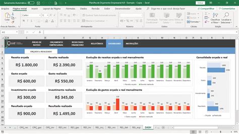 Planilha Modelo De Orçamento Empresarial Em Excel