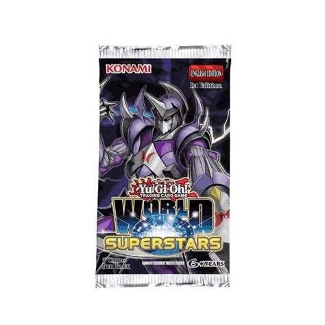 Yu Gi Oh Booster Pack 1st Edition World Superstars 5 Cards