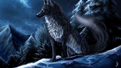 Wolf Wolves Predator Carnivore Winter Snow Artwork Wallpapers Hd