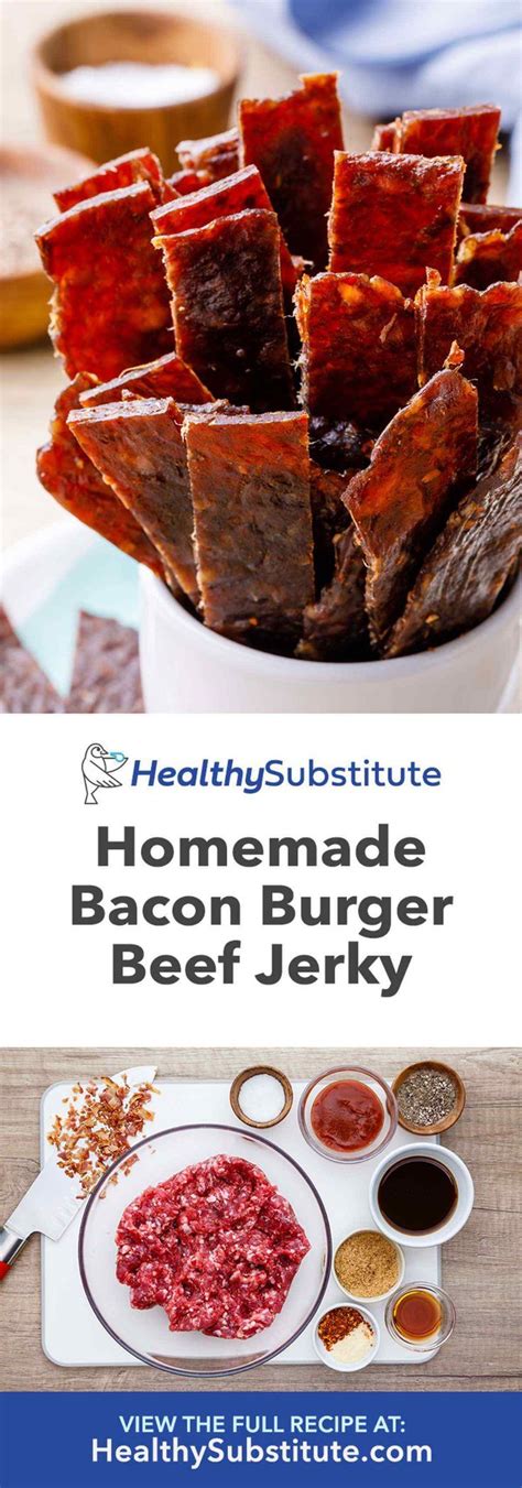 Salt — 15 gr red smoked pepper. Bacon Burger Jerky - Homemade Ground Beef Jerky | Recipe | Beef jerky recipes, Jerky recipes ...