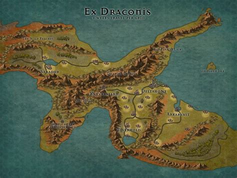 Dragon Land Fantasy World Map Dnd World Map Fantasy City Map