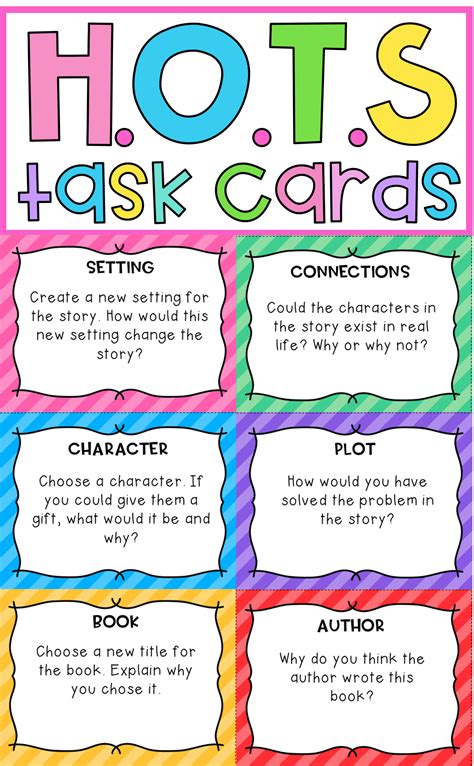 Hots Higher Order Thinking Task Cards Get Your Kiddos Higher