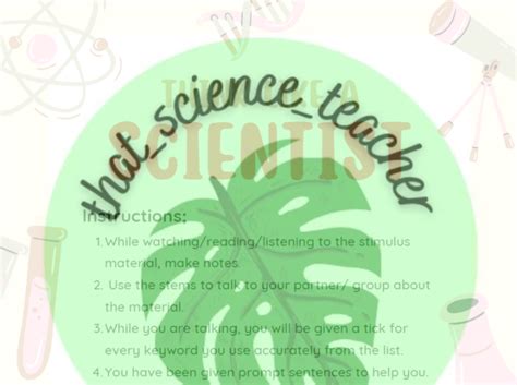 Think Like Scientist Template Lesson Plans