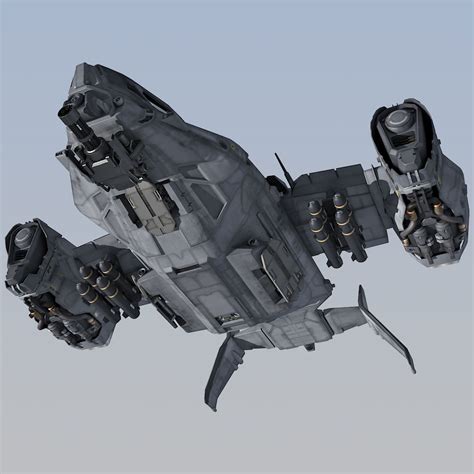 3d Sf Heavy Dropship Space Ship Concept Art Concept Ships Gunship