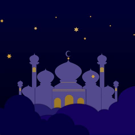 Masjid kartun clipart best source: 25+ Background Masjid Warna Biru - Arti Gambar
