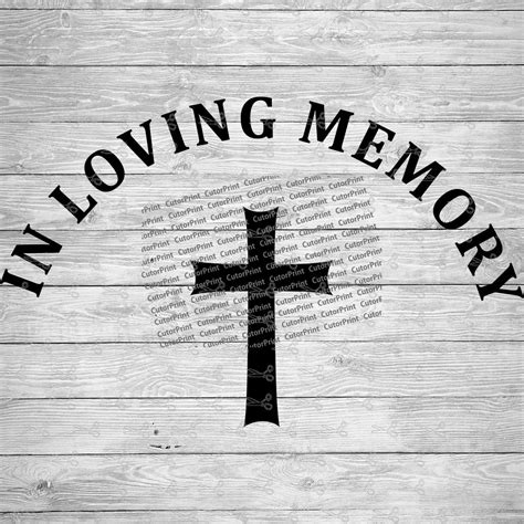 In Loving Memory Cross Svgeps And Png Files Digital Download Files For