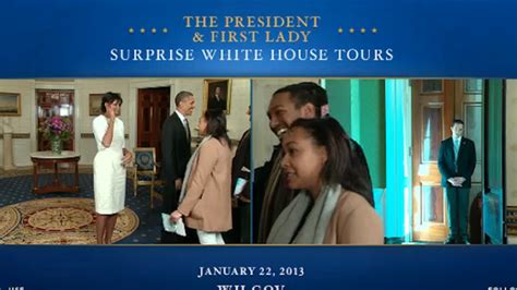 Obamas Surprise White House Tour Visitors Us News Sky News