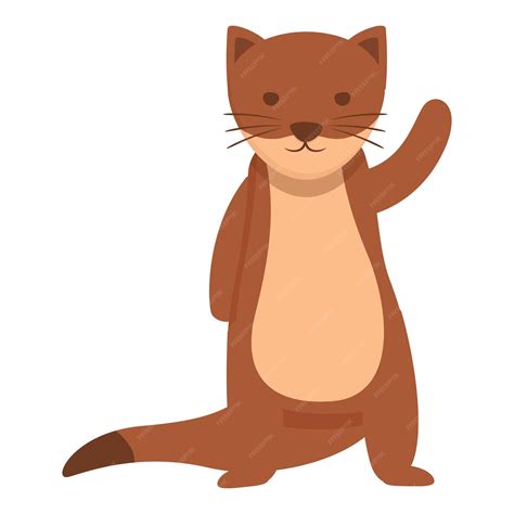 Premium Vector Ermine Weasel Icon Cartoon Vector Cute Animal Domestic