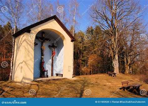 Catholic Country Chapel In A Forest Stock Photo Image Of Religious