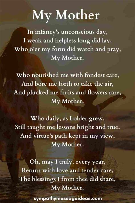 The 43 Most Touching Funeral Poems For Moms Sympathy Card Messages In