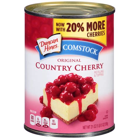duncan hines comstock original country cherry pie filling and topping shop pie filling at h e b