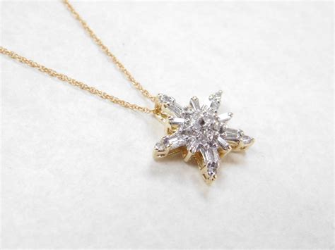 Vintage 14k Gold Diamond Star Necklace 16 From Arnoldjewelers On