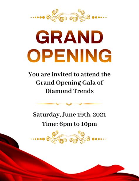 Grand Opening Event Template Postermywall