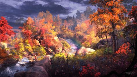 3840x2160 Fantasy Autumn Painting 4k 4k Hd 4k Wallpapers