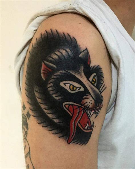 Wolf illustration traditional tattoo flash. Top 43+ Traditional Wolf Tattoo Ideas - [2021 Inspiration ...