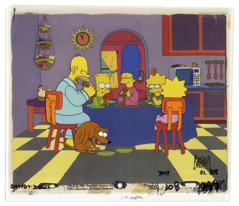 Lot Detail The Simpsons Hand Painted Cels Featuring Simpson