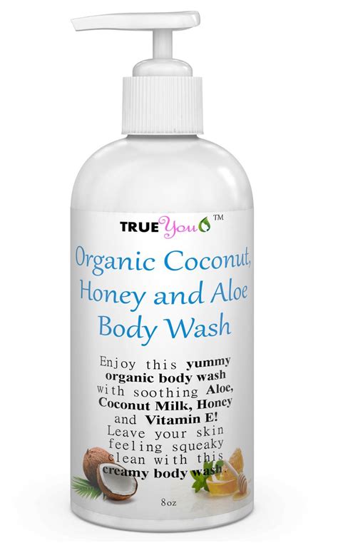 Organic Body Wash Coconut Honey Aloe Vera Natural Body Wash Organic Body Wash Natural