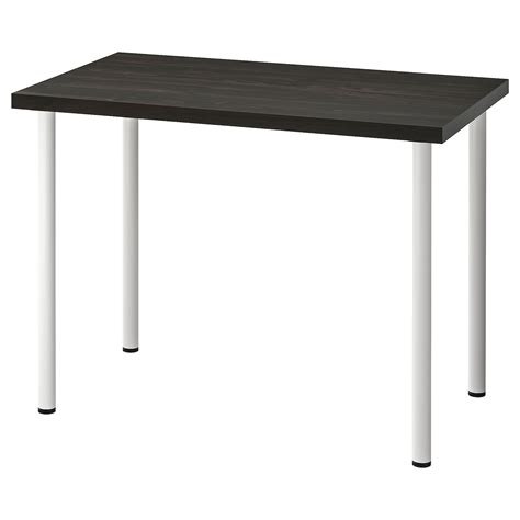 Ikea unterschränke mit maßgefertigter platte aus gebeiztem holz. LINNMON / ADILS Schreibtisch - schwarzbraun/weiß - IKEA ...