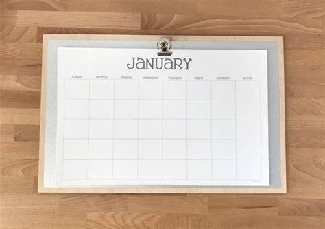 Fun Undated Monthly Calendar Print Every Year This Calendar