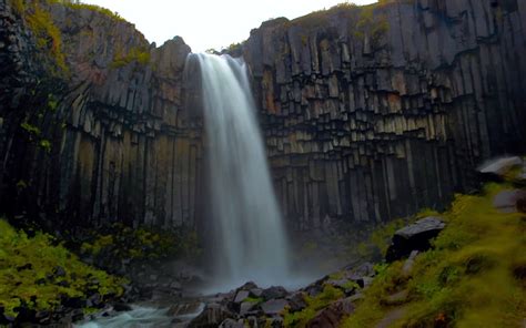 Svartifoss Iceland River Rocks Cliff Cascade Hd Wallpaper Pxfuel