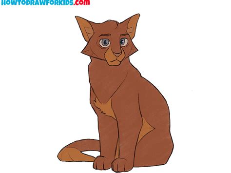 How To Draw A Warrior Cat Easy Drawing Tutorial For Kids