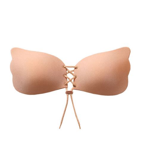 Push Up Strapless Drawstring Reusable Invisible Silicone Backless Wing