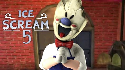 Ice Scream 5 New Main Menu Intro Scene And Gameplay Youtube