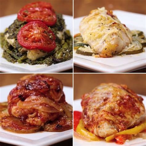 Baked chicken in parchment paper bottom left of the mitten. Parchment-Baked Chicken 4 Ways | Cooking recipes, Recipes ...