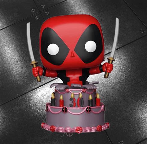 Marvel Deadpool 30th Funko Pop Deadpool In Cake Metallic Pre Or