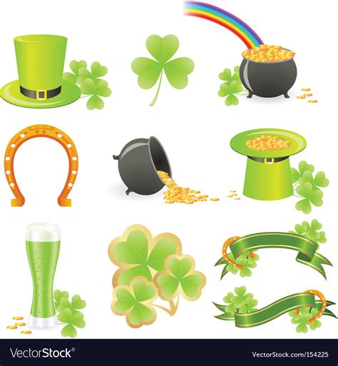 St Patricks Day Symbols Royalty Free Vector Image