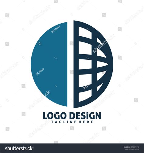 Half Globe Logo Stock Vector Royalty Free 1079672318 Shutterstock