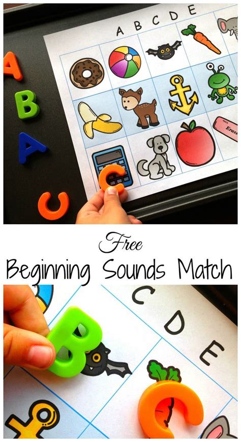 Easy And Free Beginning Letter Sound Match With Images Alphabet